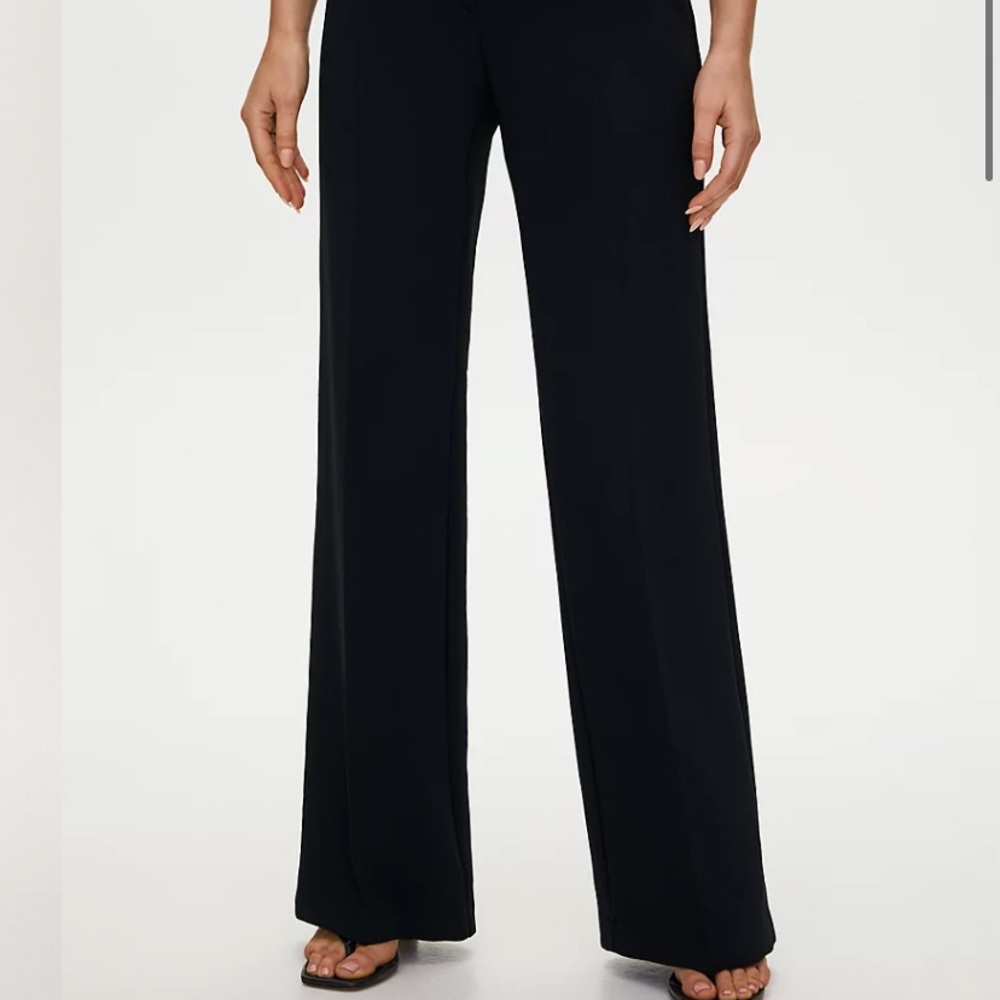 Aritzia Nostalgia Bone High Waist Wide Leg Trouser